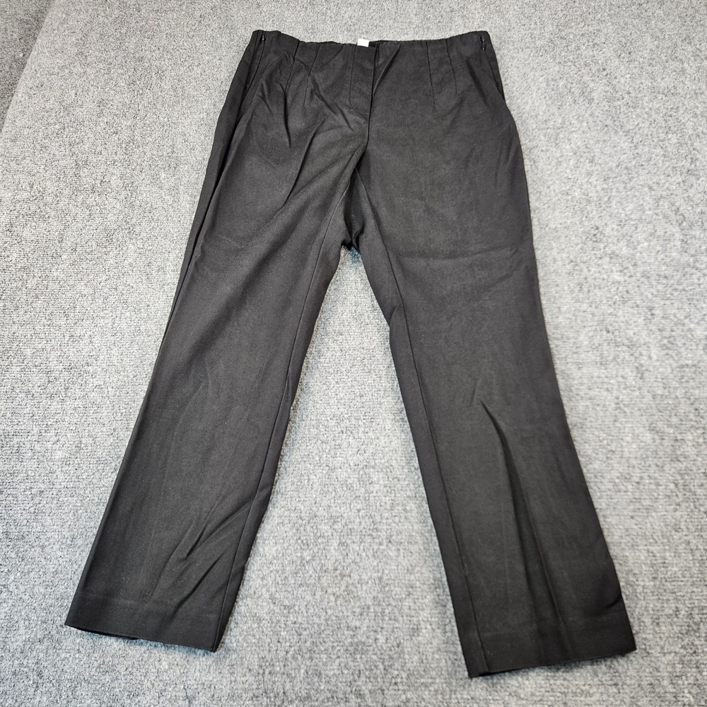J. Jill Black Tencel Cotton Blend Side Zip Trousers Pants Womens 8 Petite